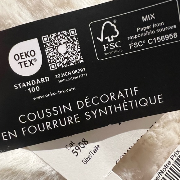 Tahari Home Faux Fur Pillow - Picture 4 of 5